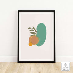 Mid Century Wall Art featuring abstract shapes and colors, ideal for modern home or office decor.