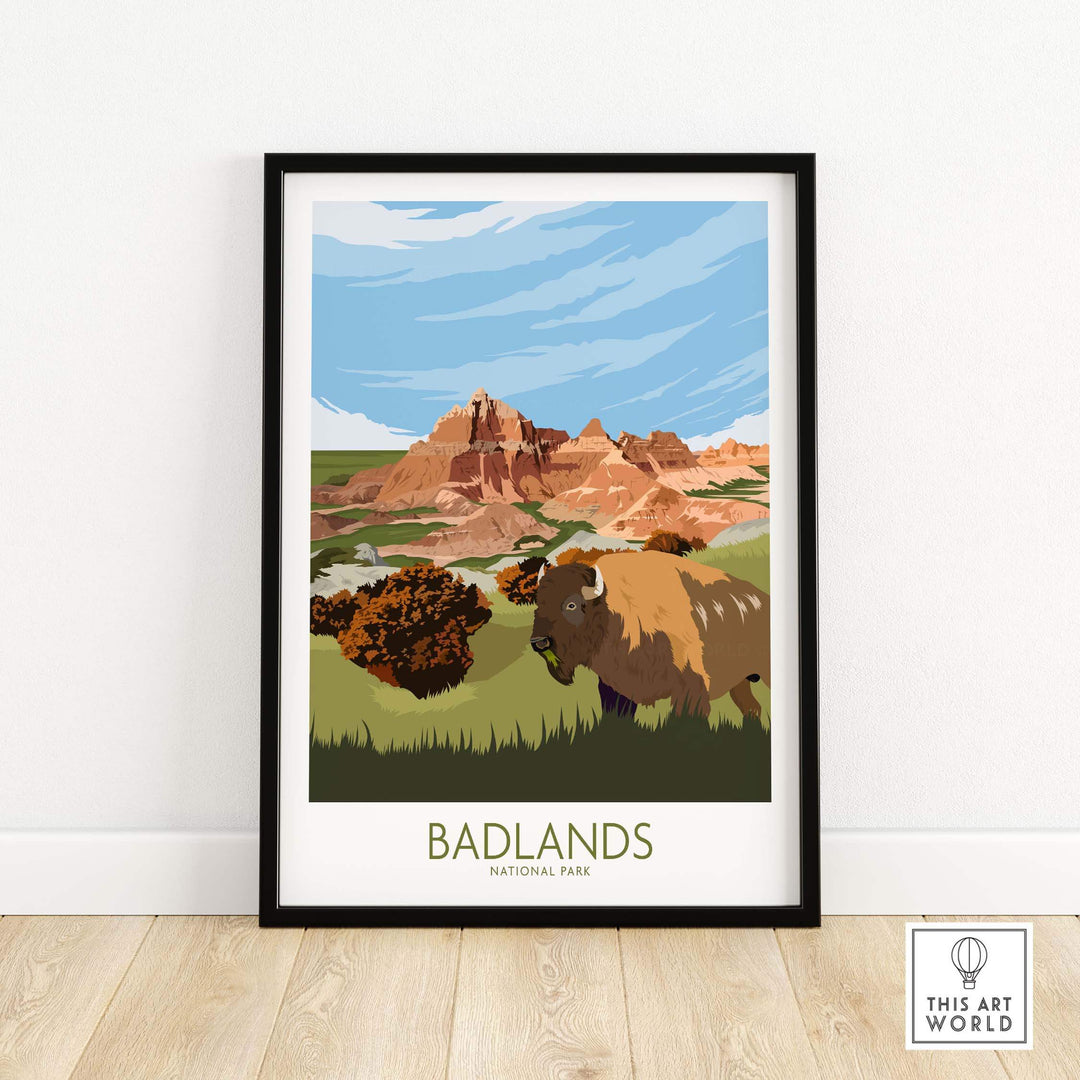 badlands poster print wall art