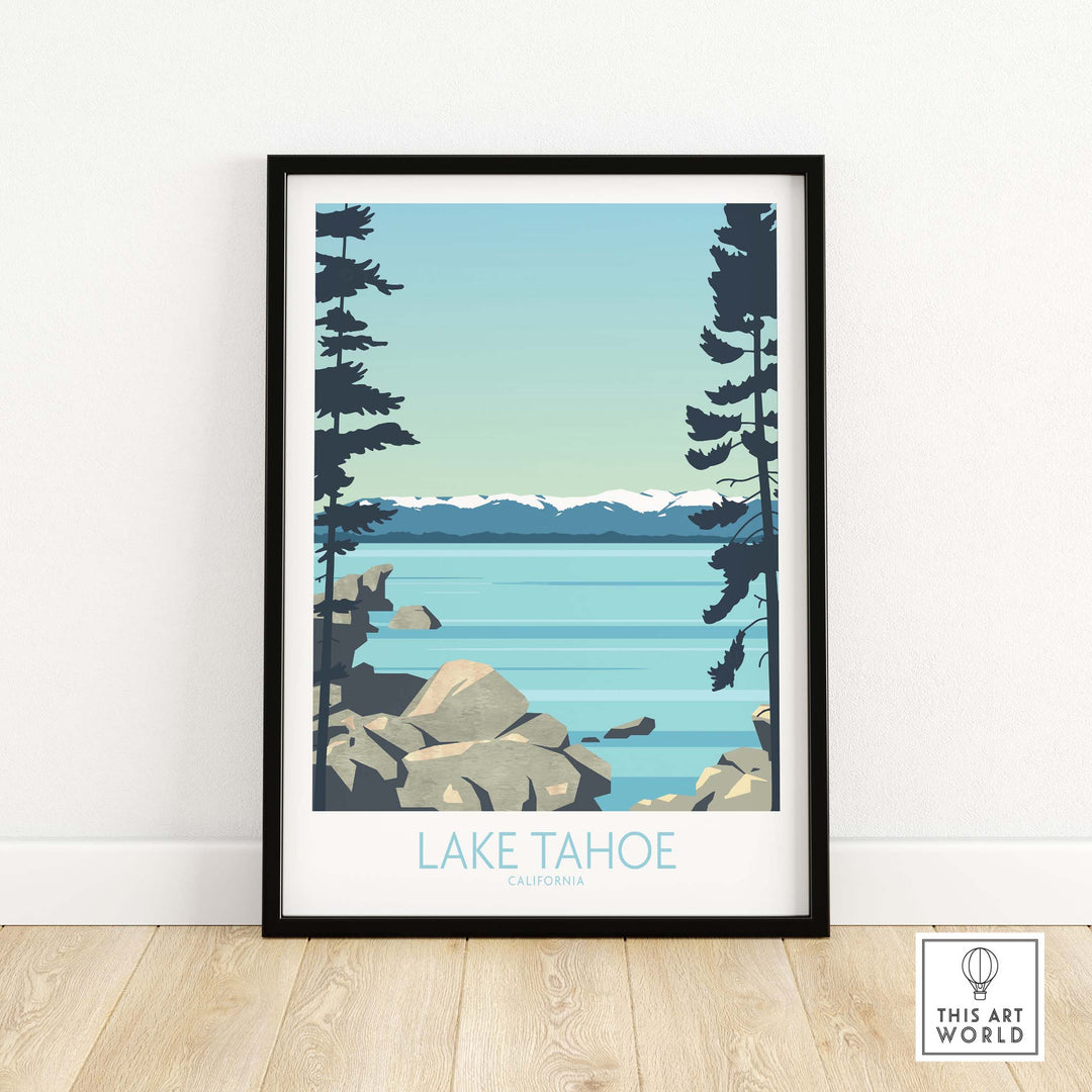 lake tahoe print california