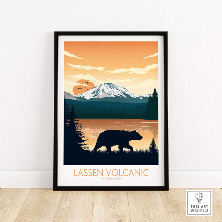 lassen volcanic national park poster