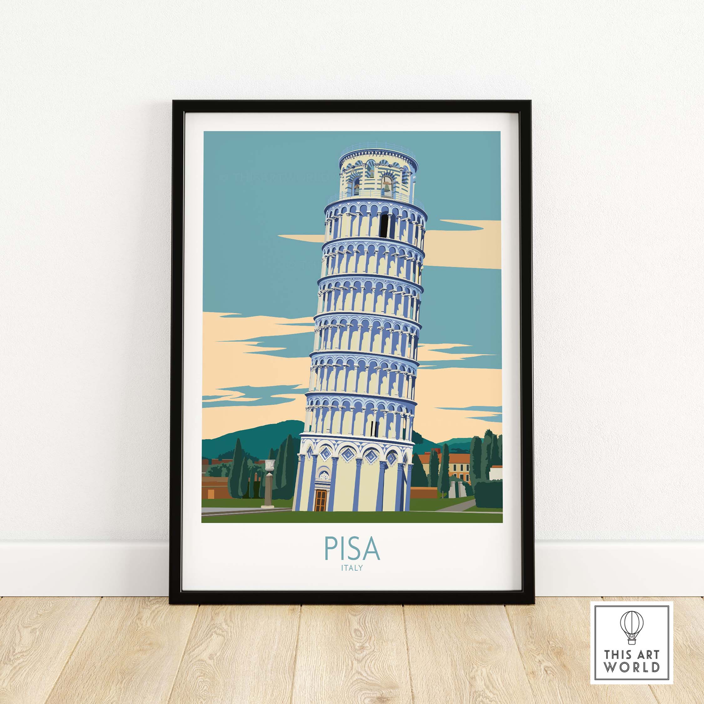 Pisa Wall Art Print | Italy Travel Poster