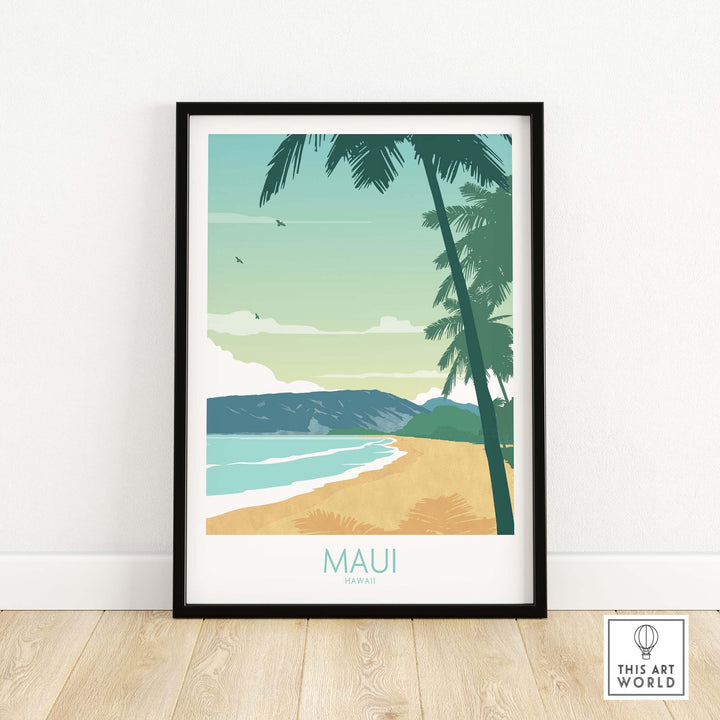 maui print hawaii poster