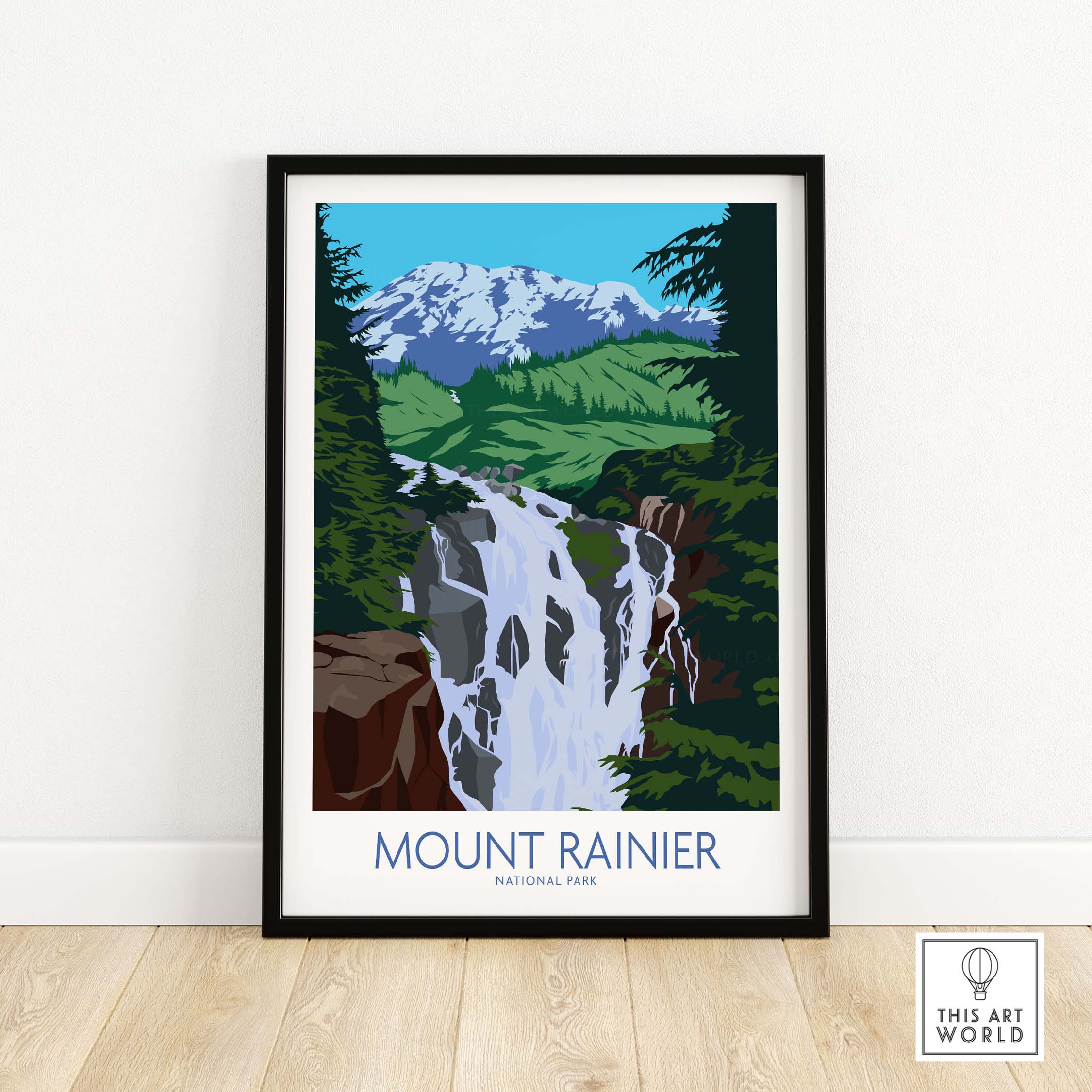 mount rainier poster print