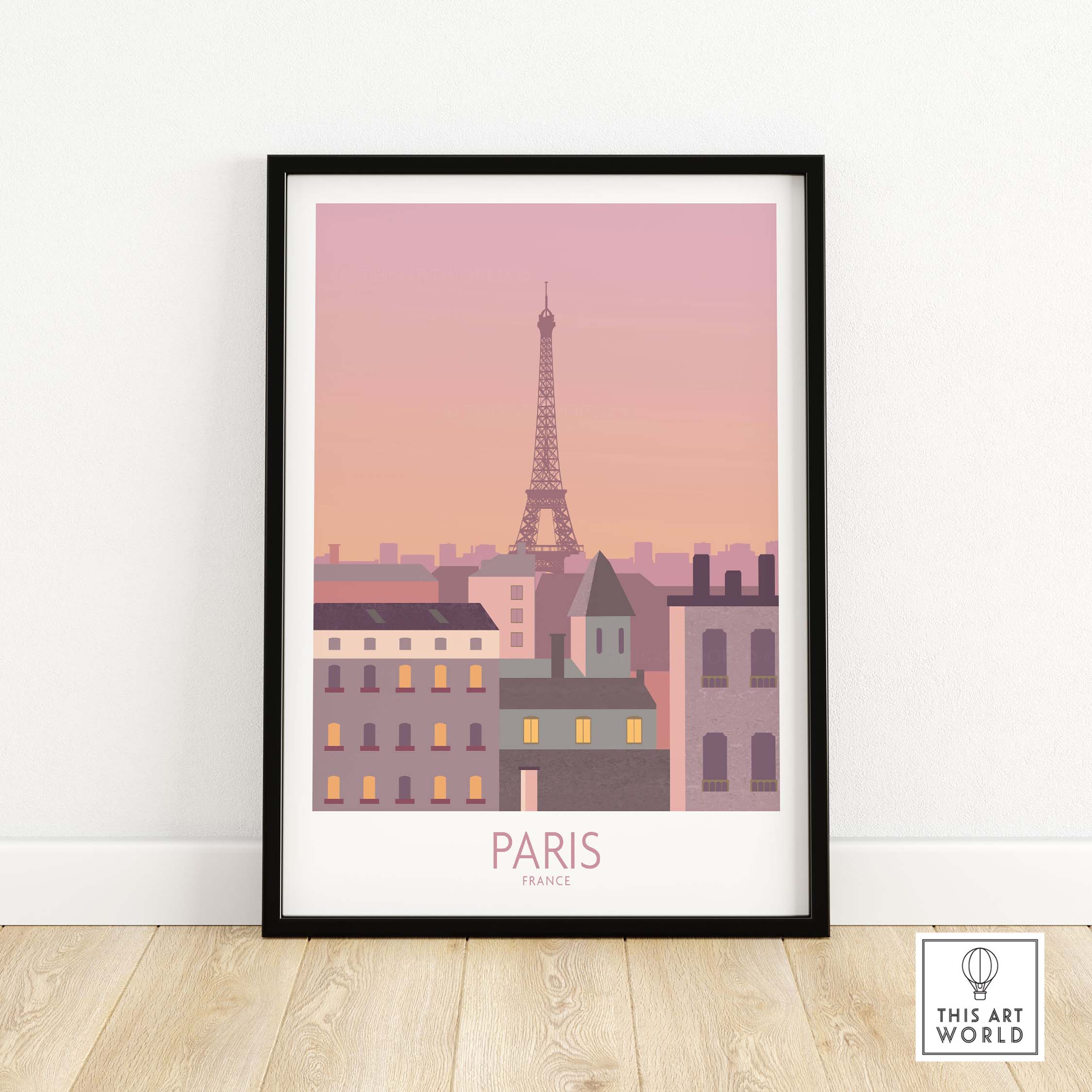 paris print travel poster
