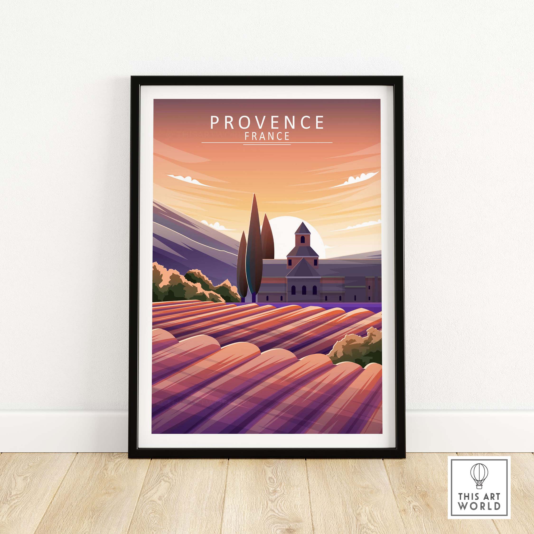 provence print france travel poster