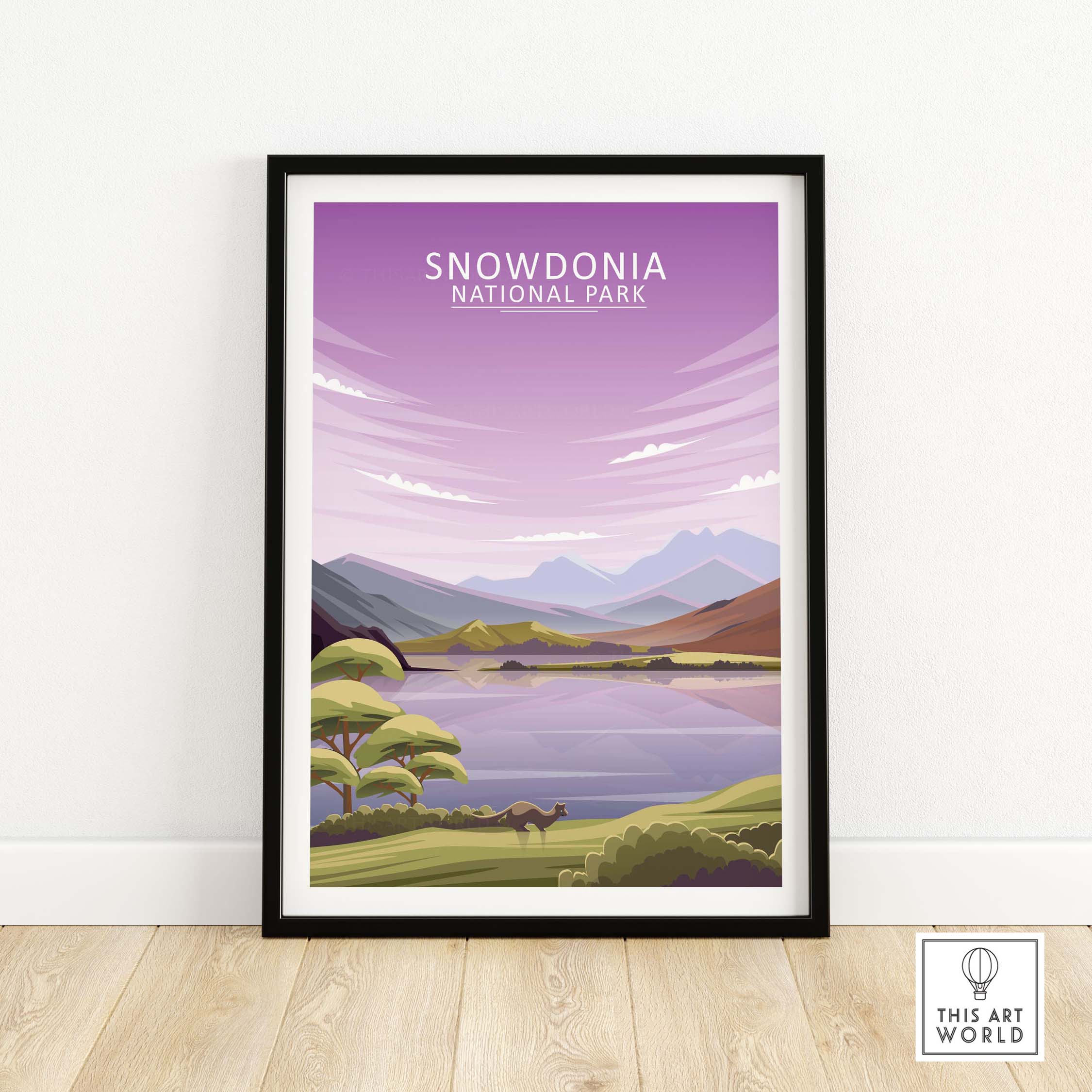 snowdonia poster | national park print