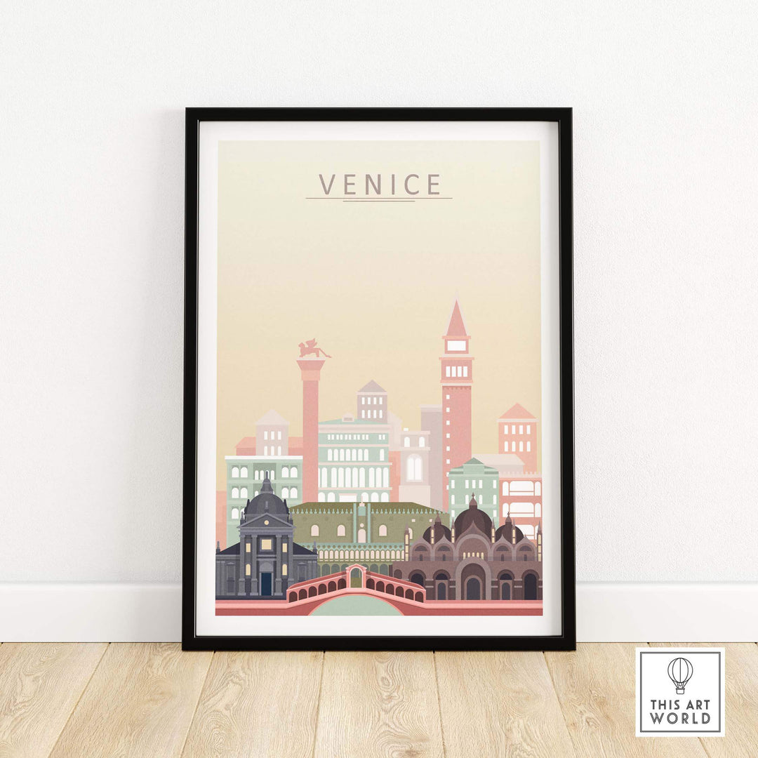 venice wall art | city skyline print