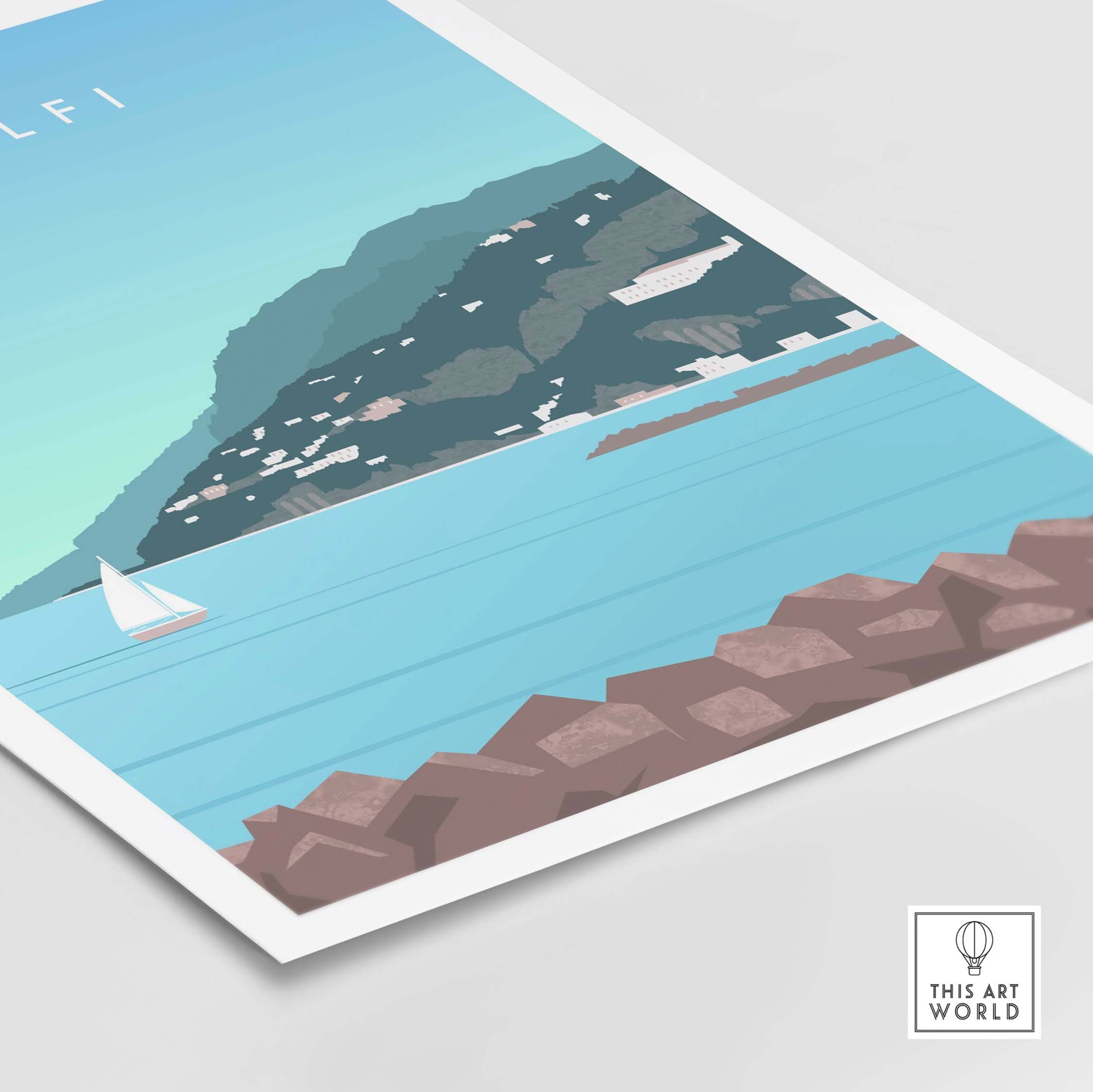 amalfi coast italy print