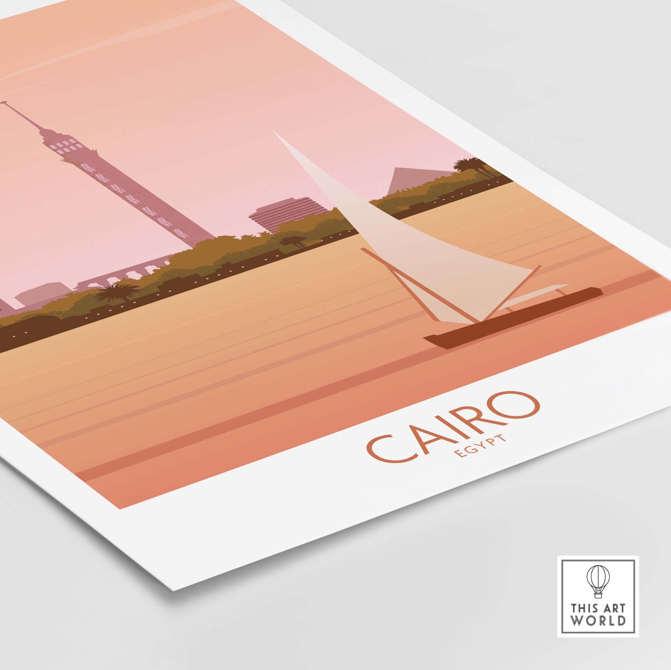 cairo travel poster print