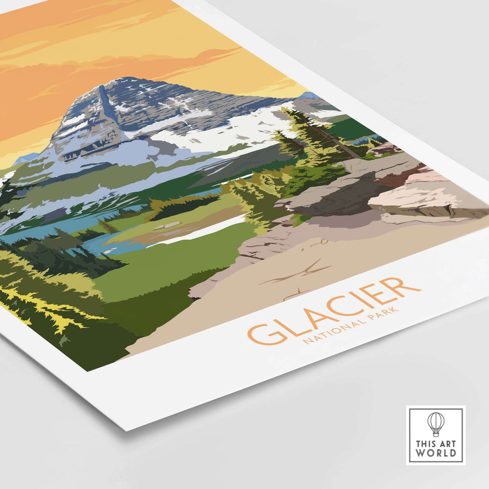 glacier national park poster print