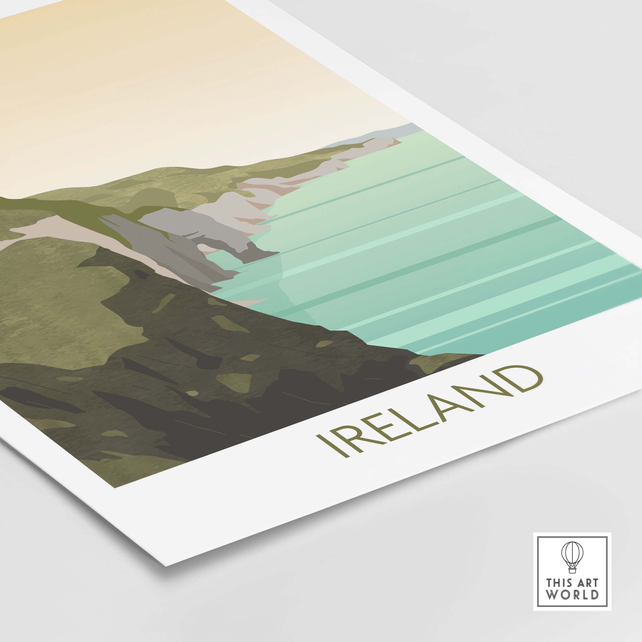 ireland print travel poster