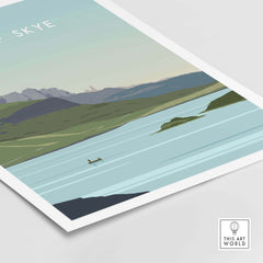 Isle of Skye poster print showcasing serene landscapes and vintage design for stylish wall art.