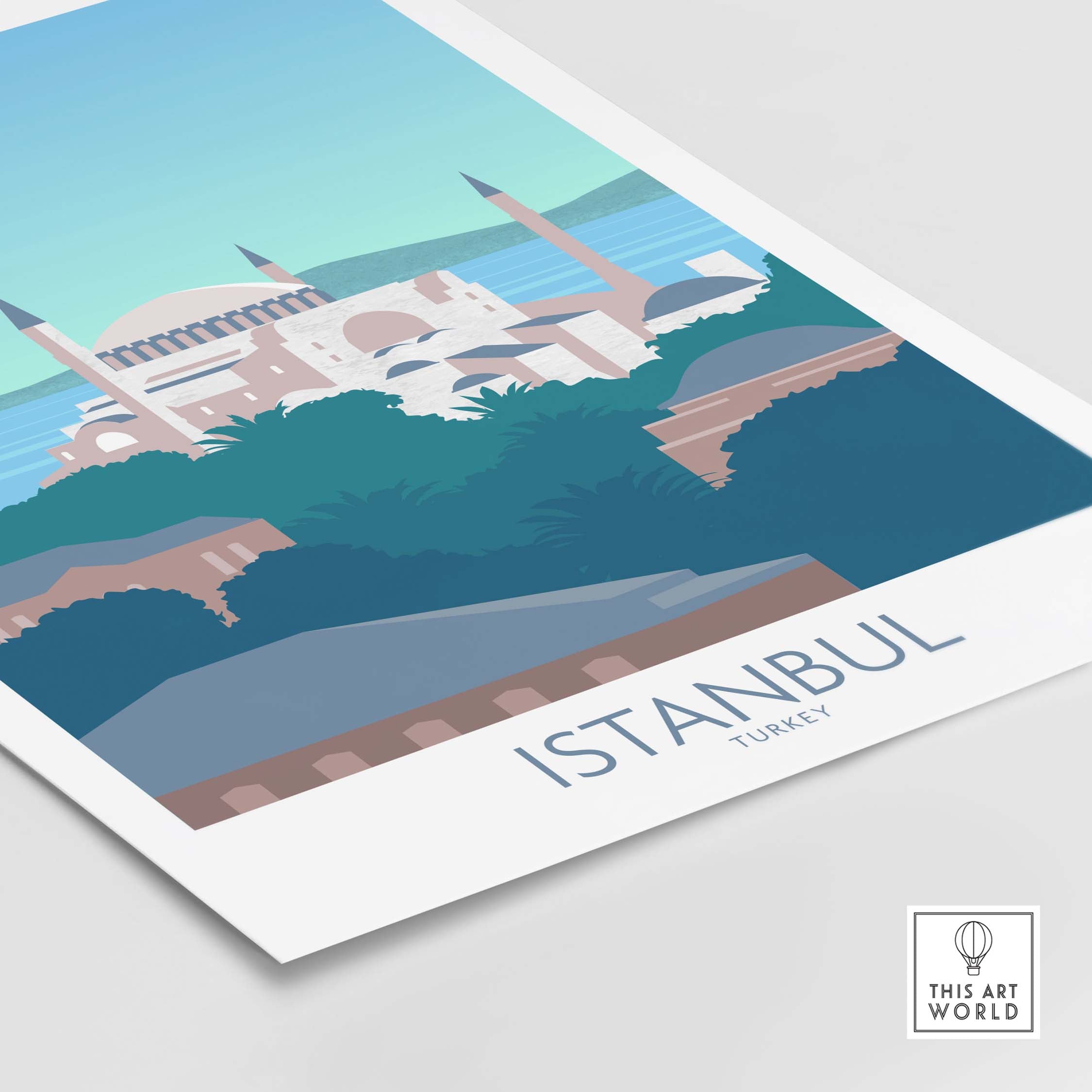 istanbul print travel poster