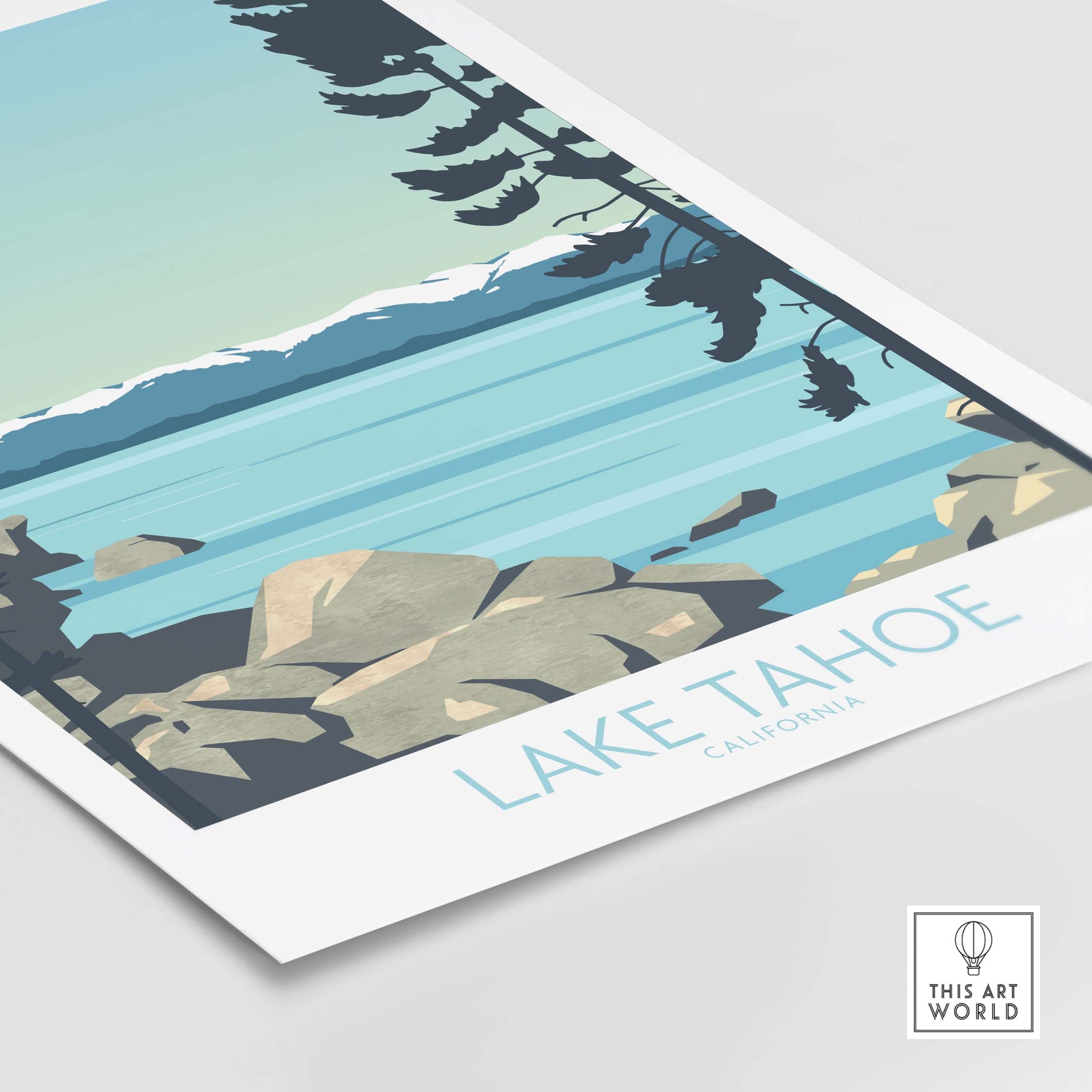 lake tahoe print california