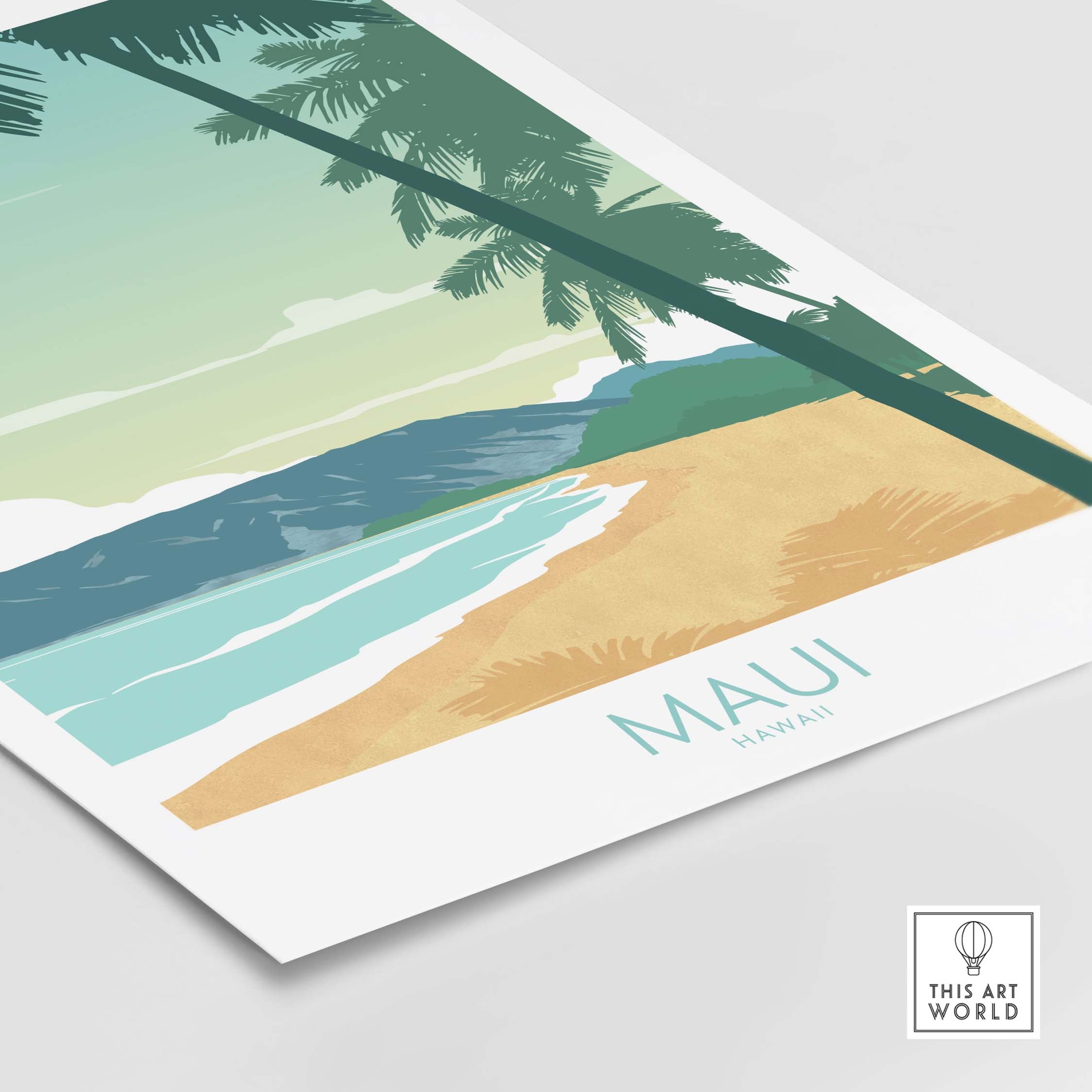 maui print hawaii poster