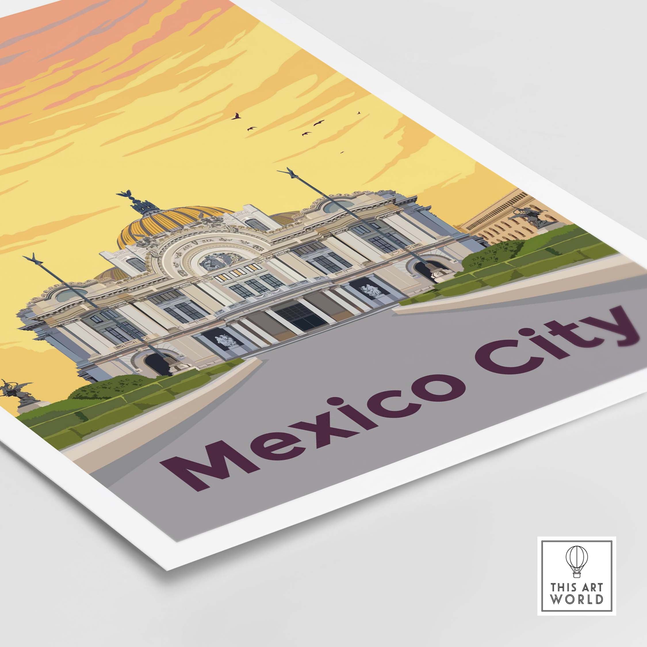 mexico city print poster wall art
