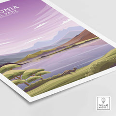 Snowdonia National Park poster featuring minimalist landscape design, perfect for home or office decor.