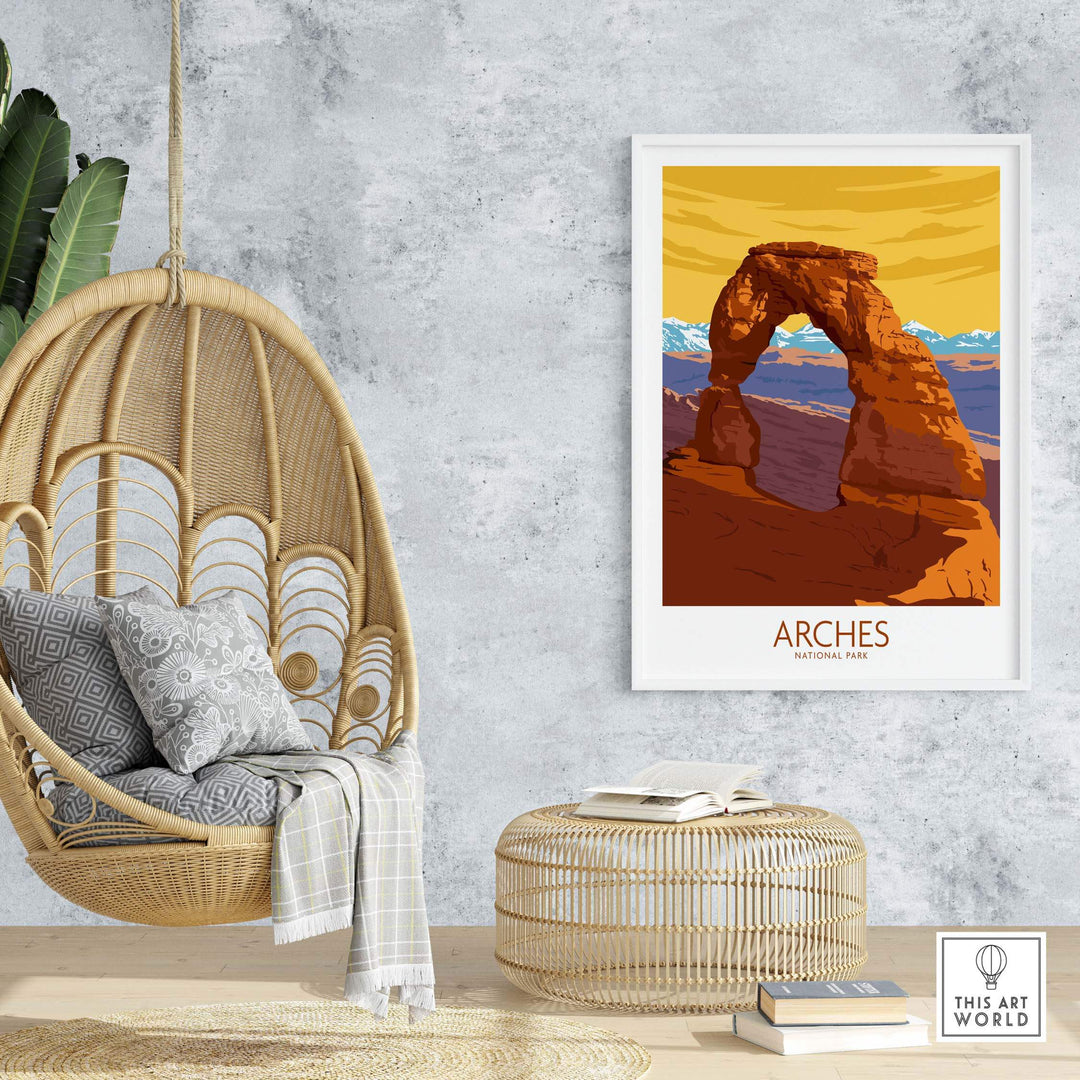 arches national park poster print