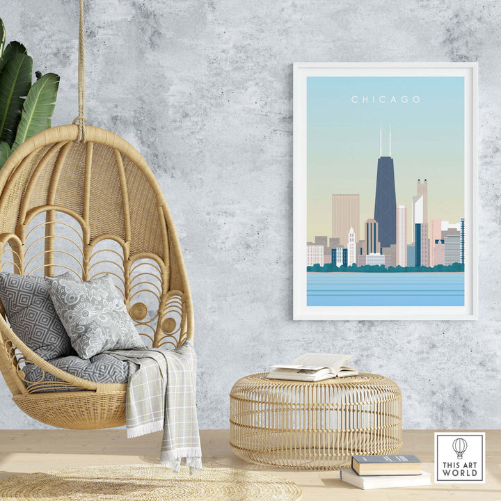 chicago print wall art poster