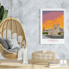 Stylish Liverpool Print showcasing vibrant colors, perfect for home decor and adding nostalgia to any space.