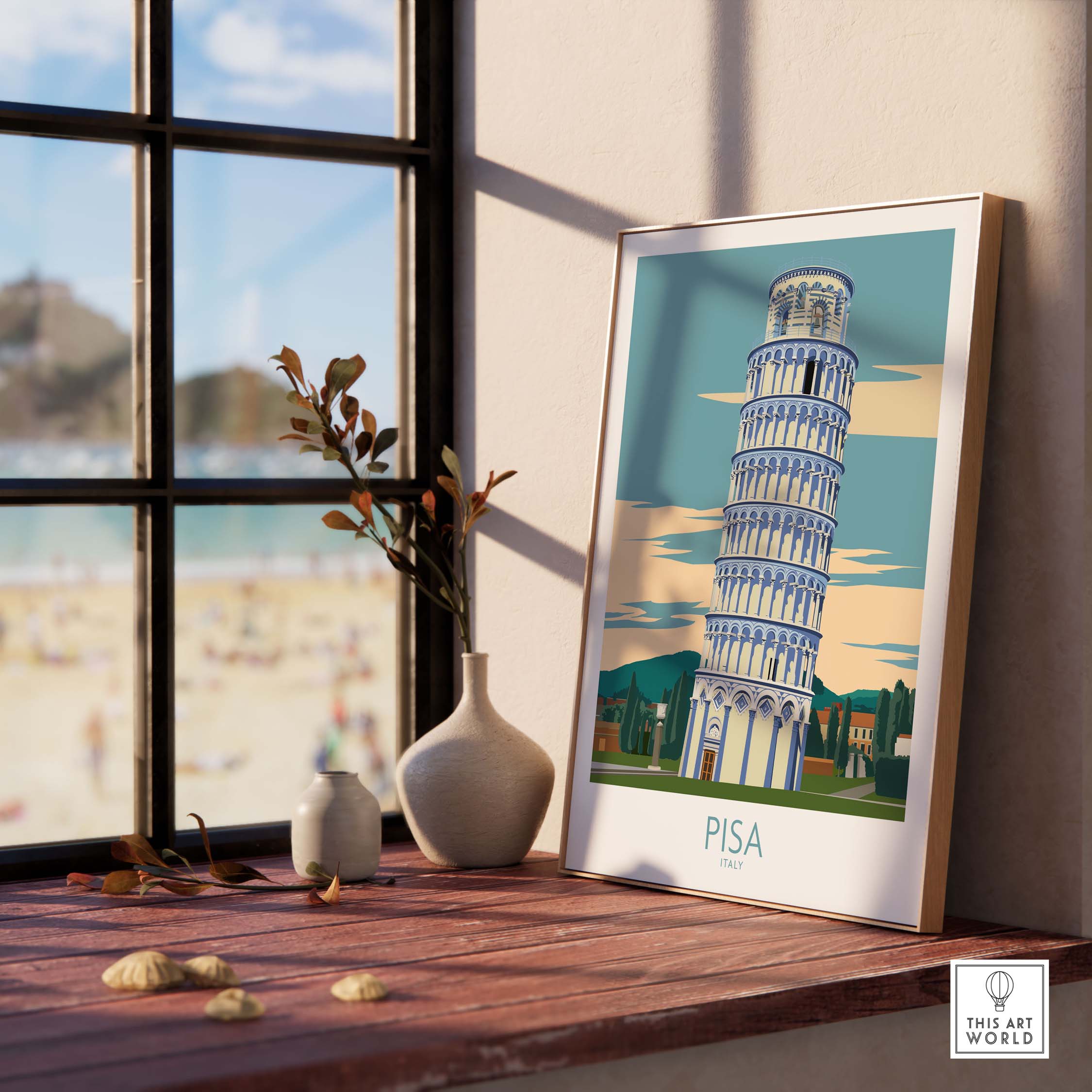 Pisa Wall Art Print | Italy Travel Poster