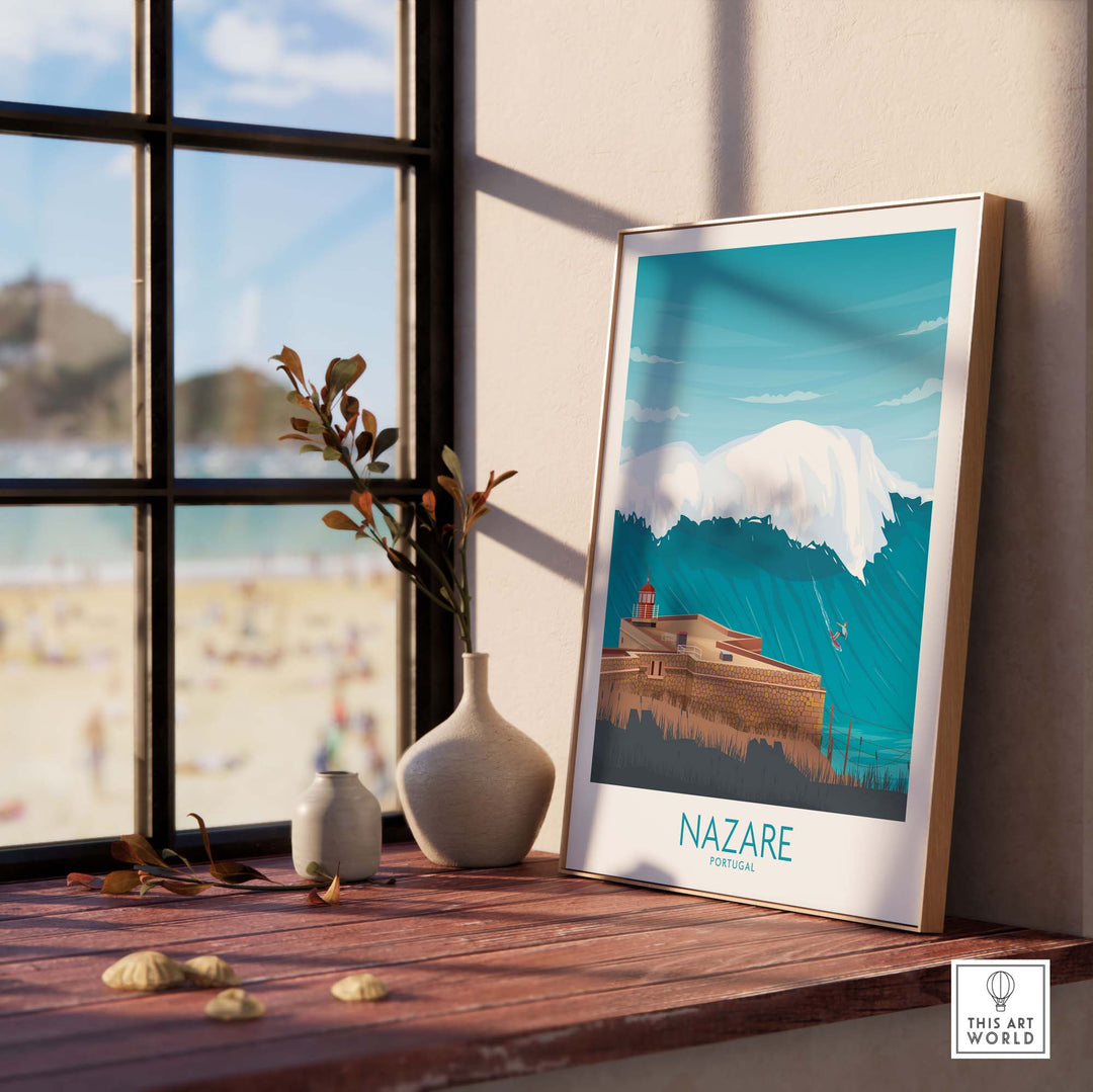 Nazare Wall Art Print | Portugal Poster