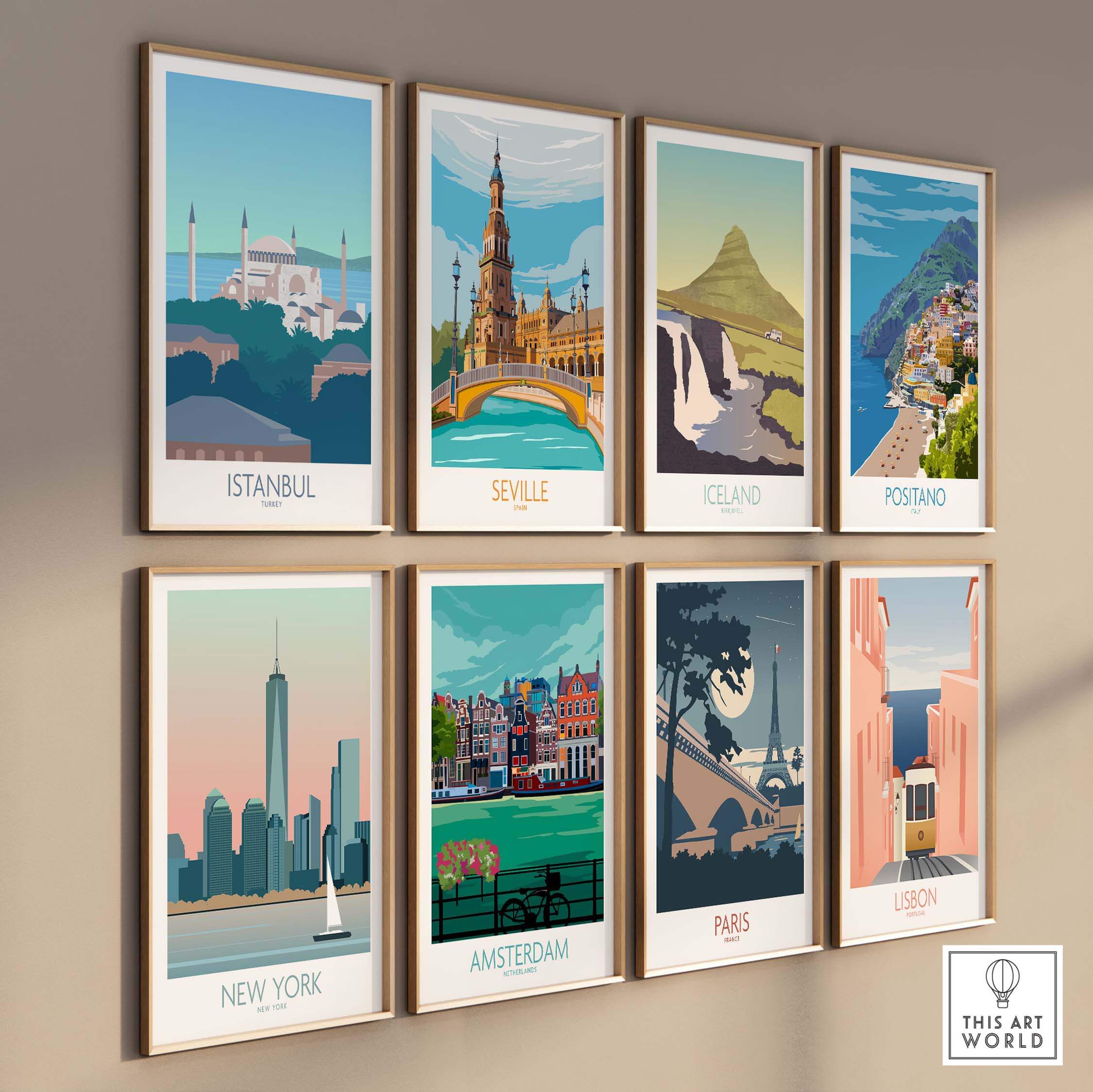 istanbul print travel poster