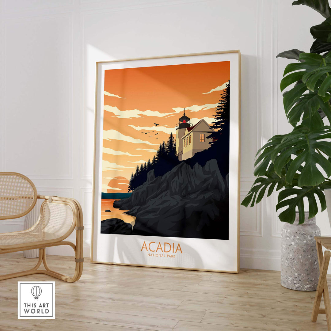 acadia national park poster | art print