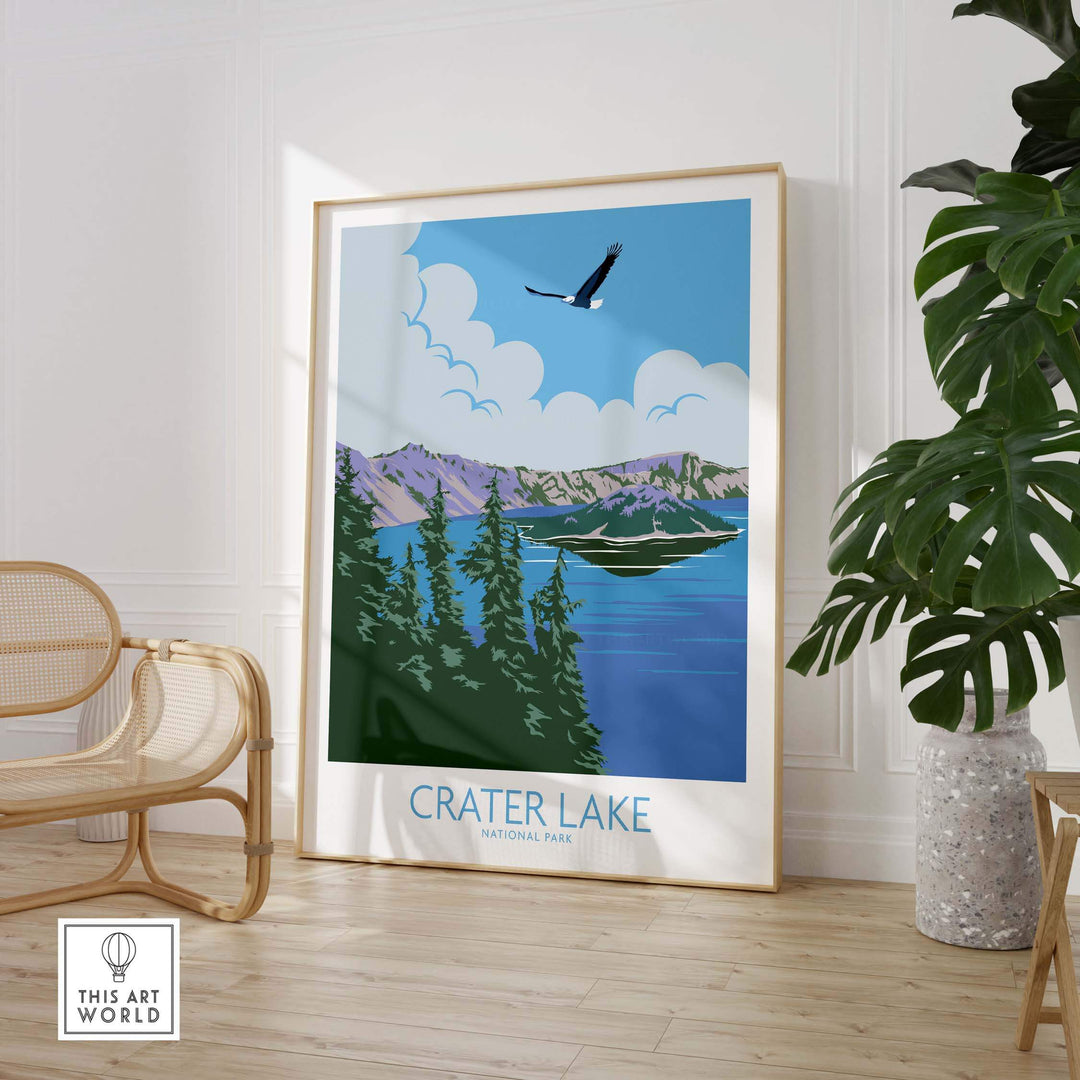 crater lake poster print
