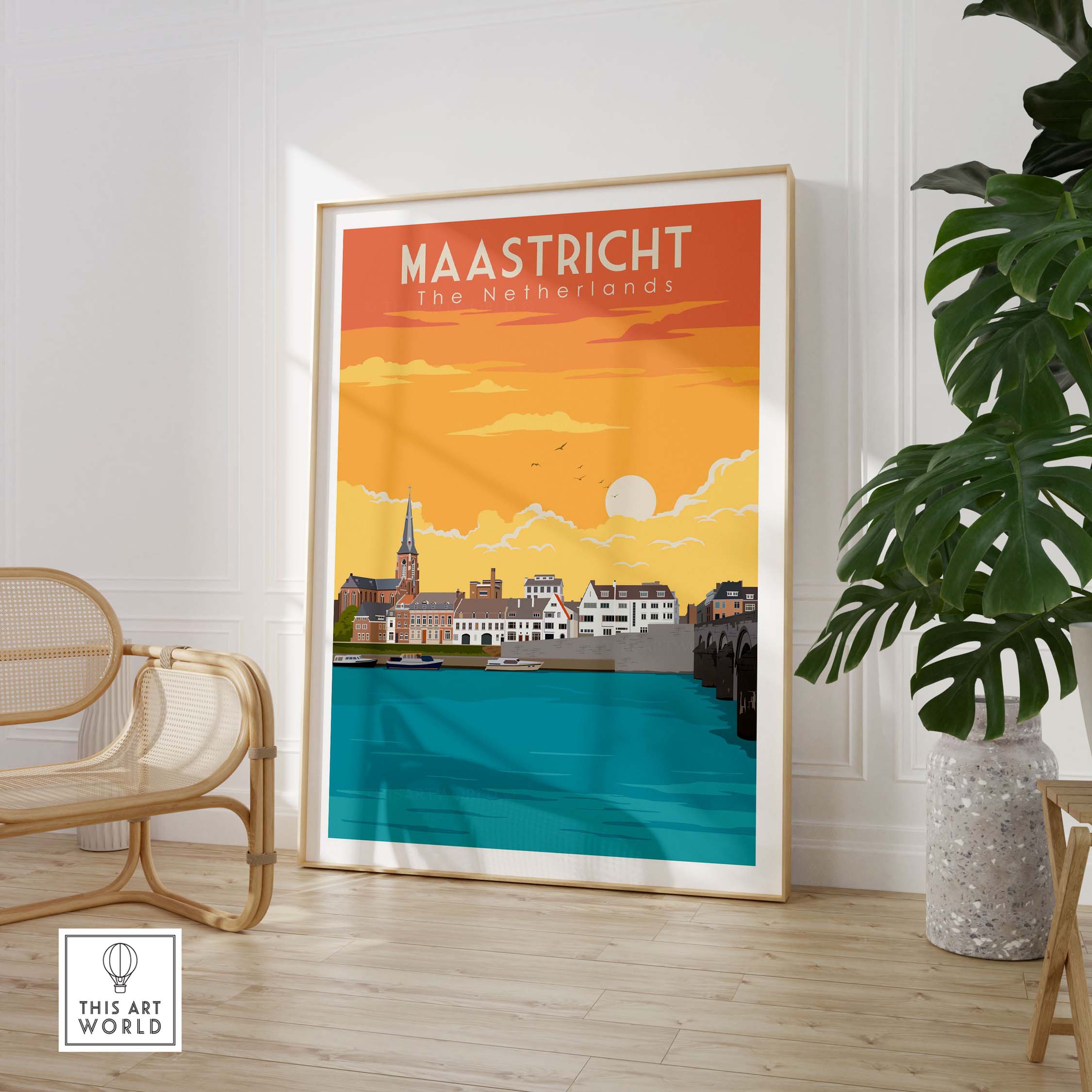 maastricht print | netherlands travel poster