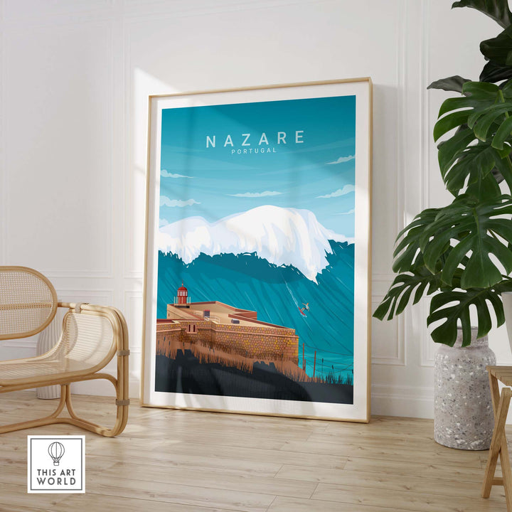Nazare Travel Poster Print | Portugal