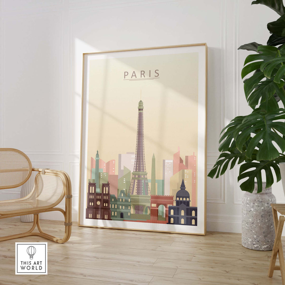 paris city skyline print | wall art