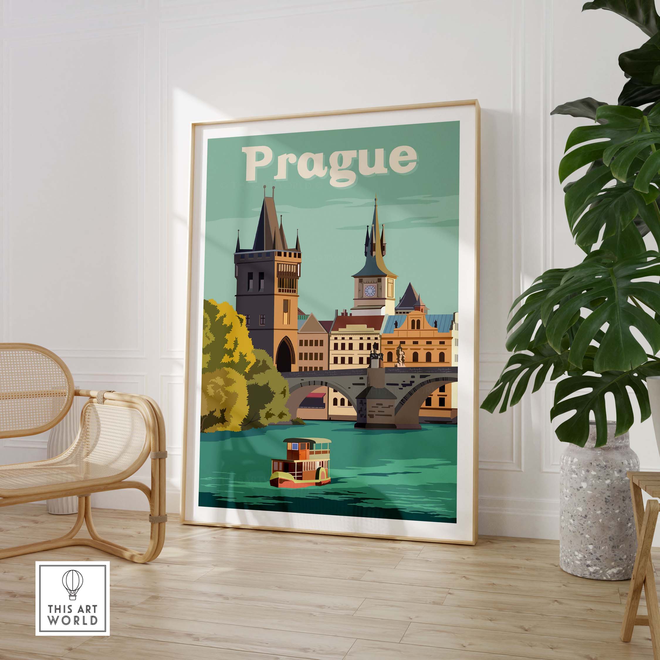 prague print poster wall art | vintage