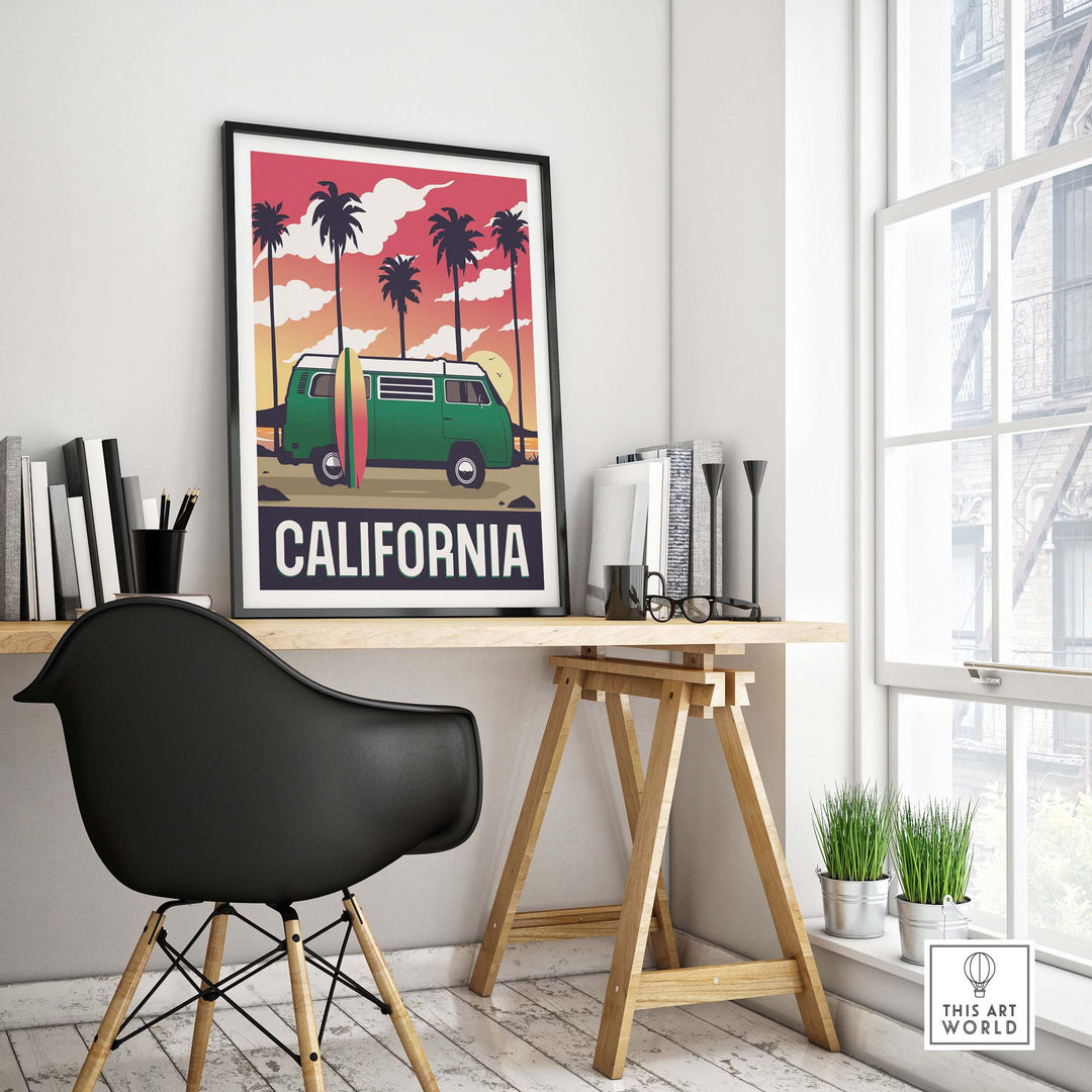 california poster wall art print