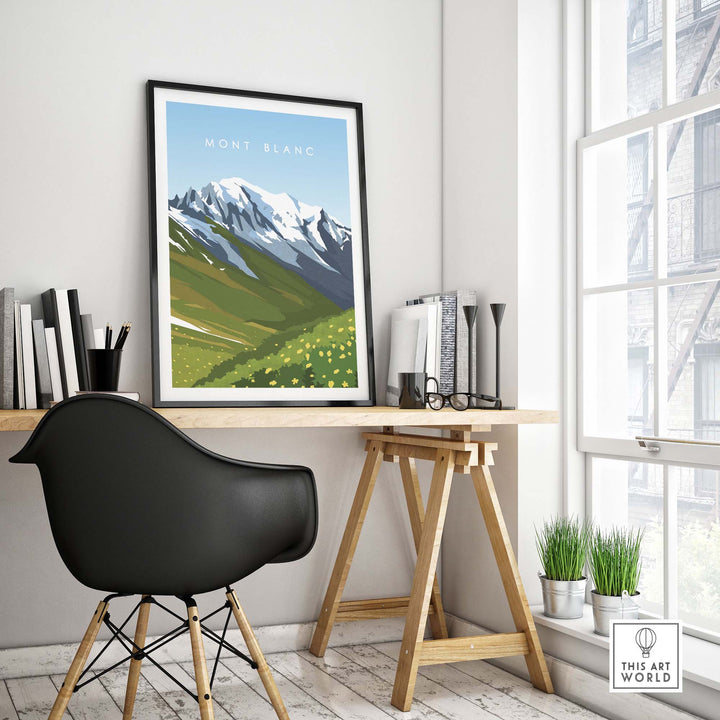 Mont Blanc Travel Poster Print | This Art World