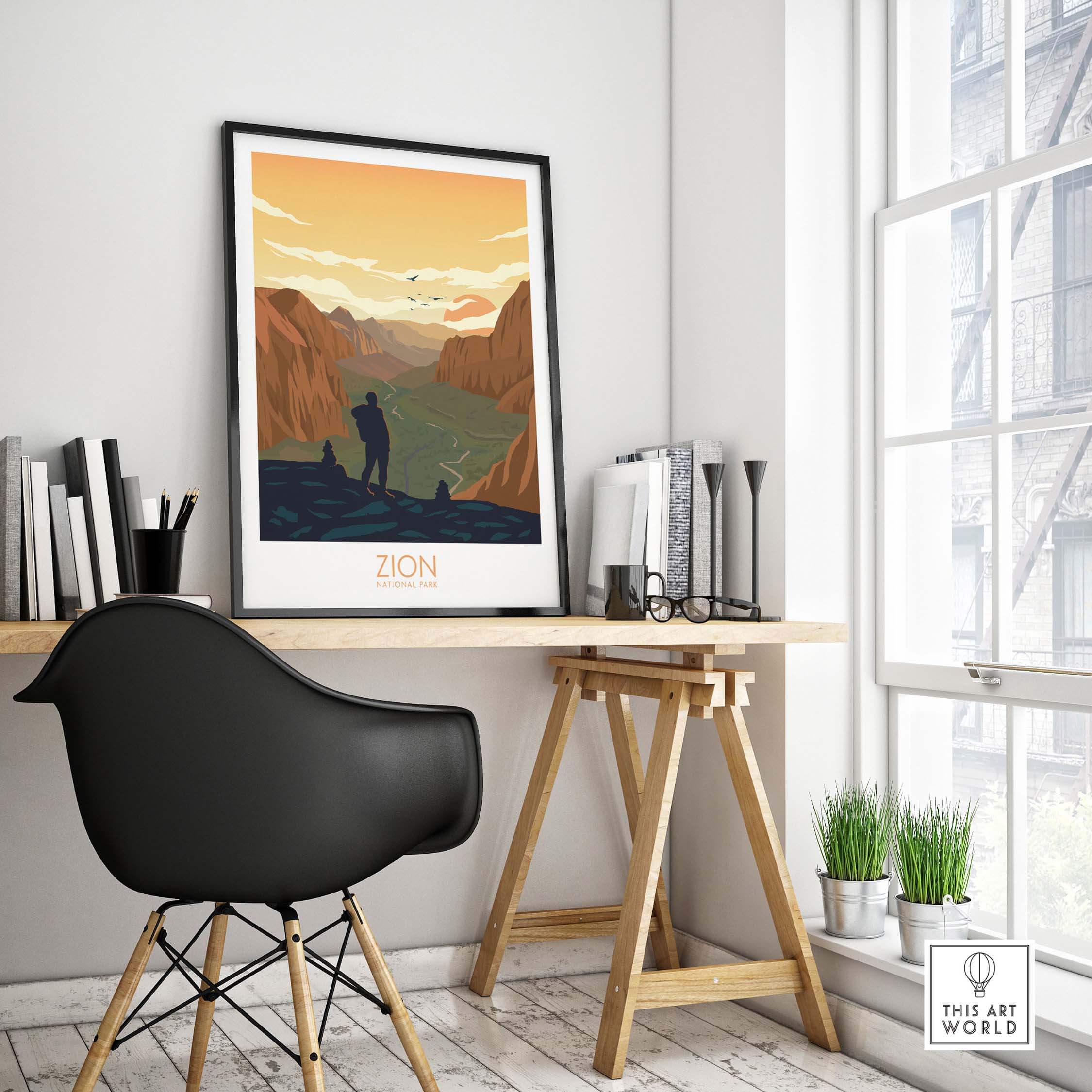 zion national park poster | art print