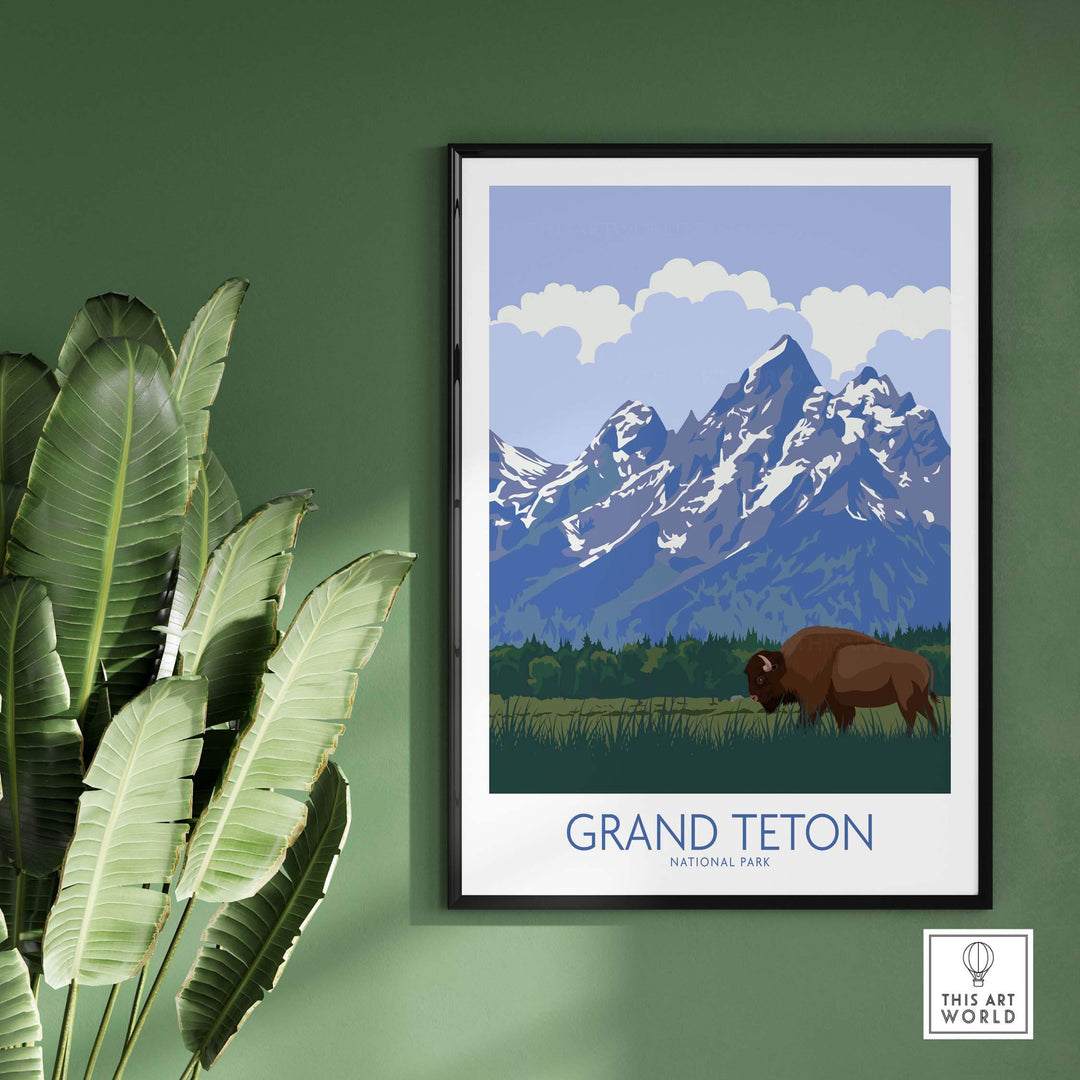 grand teton park poster print