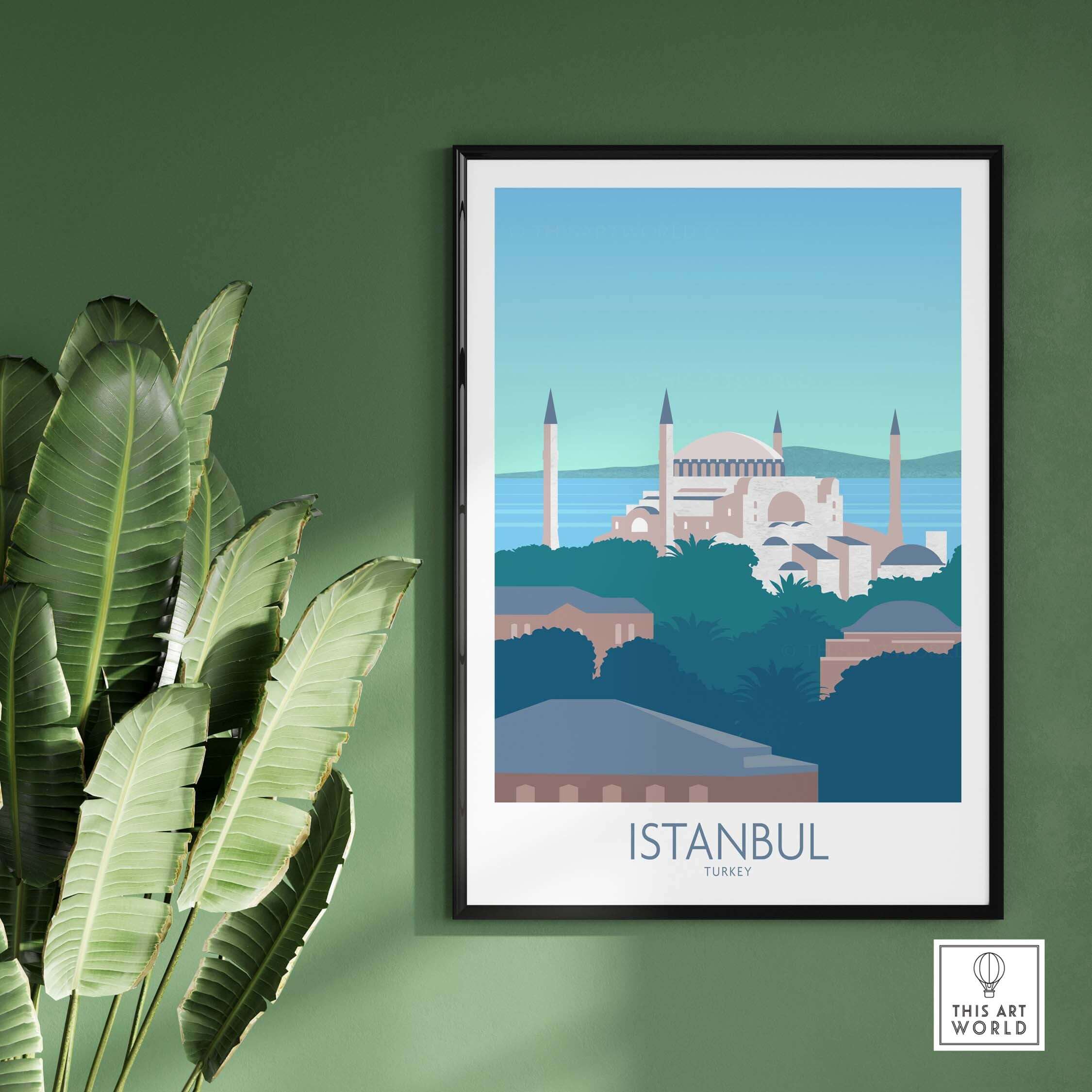 istanbul print travel poster