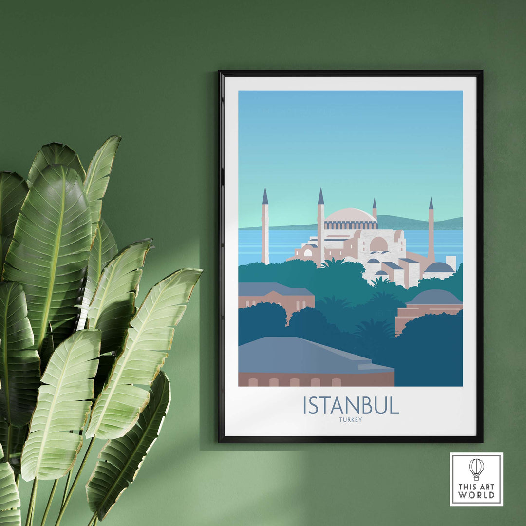 istanbul print travel poster