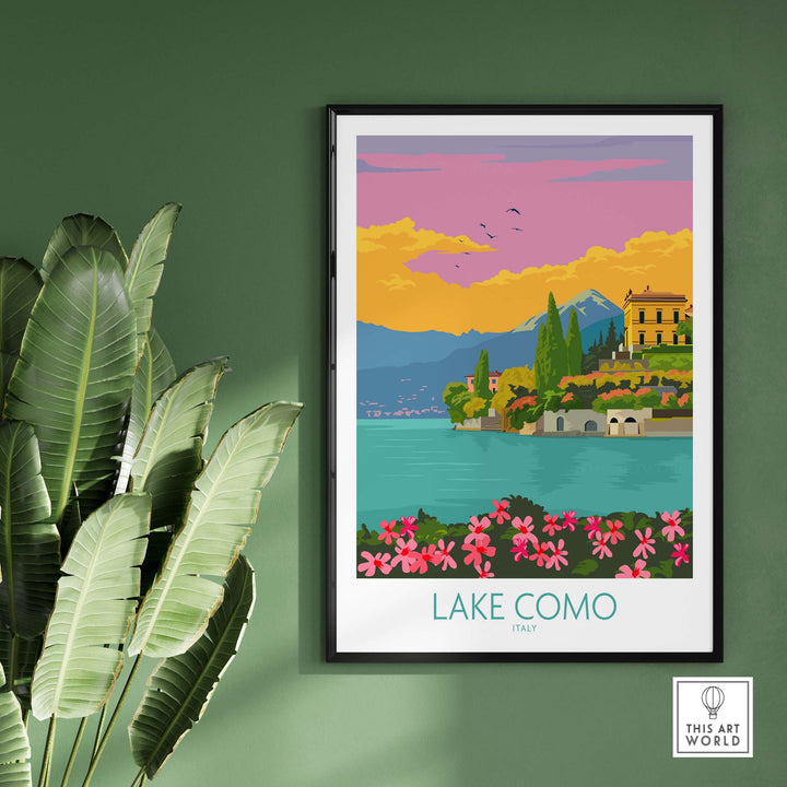 lake como italy poster