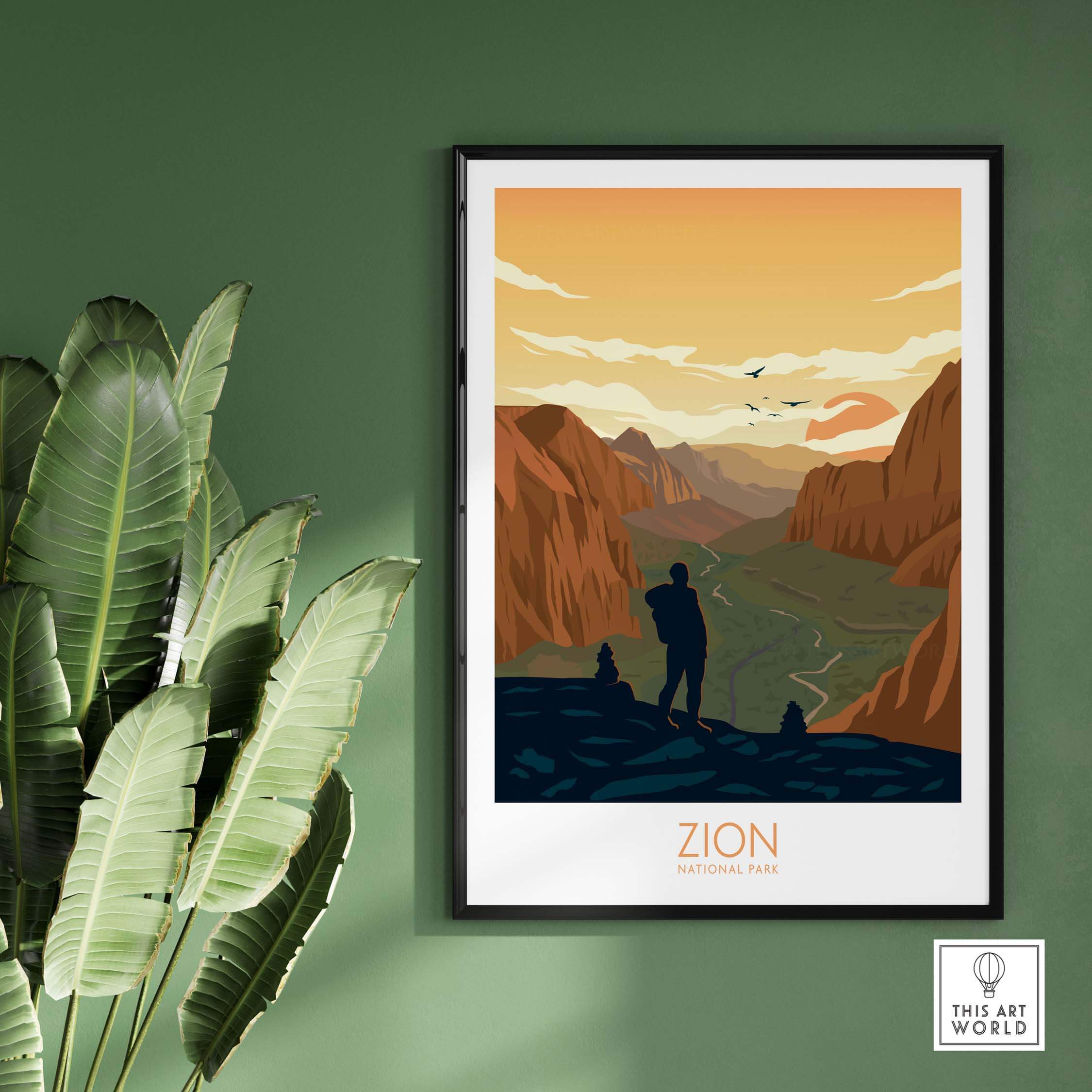 zion national park poster | art print
