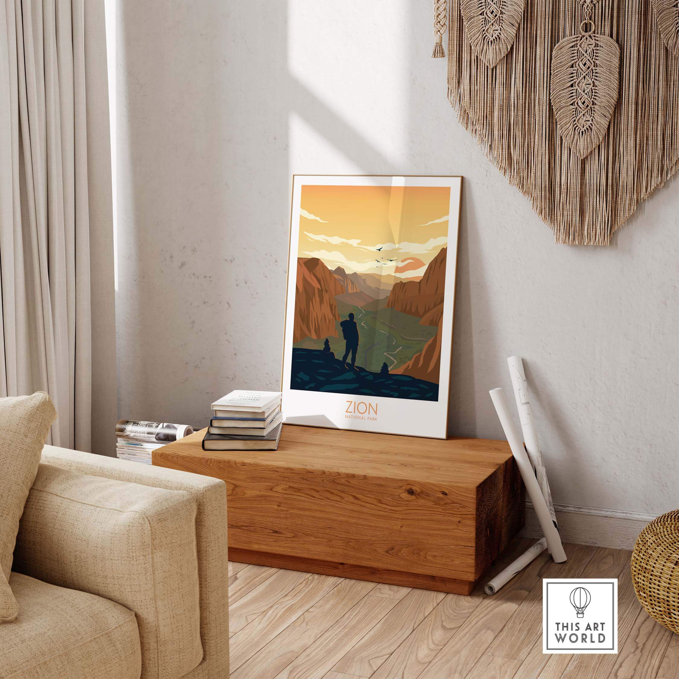 zion national park poster | art print