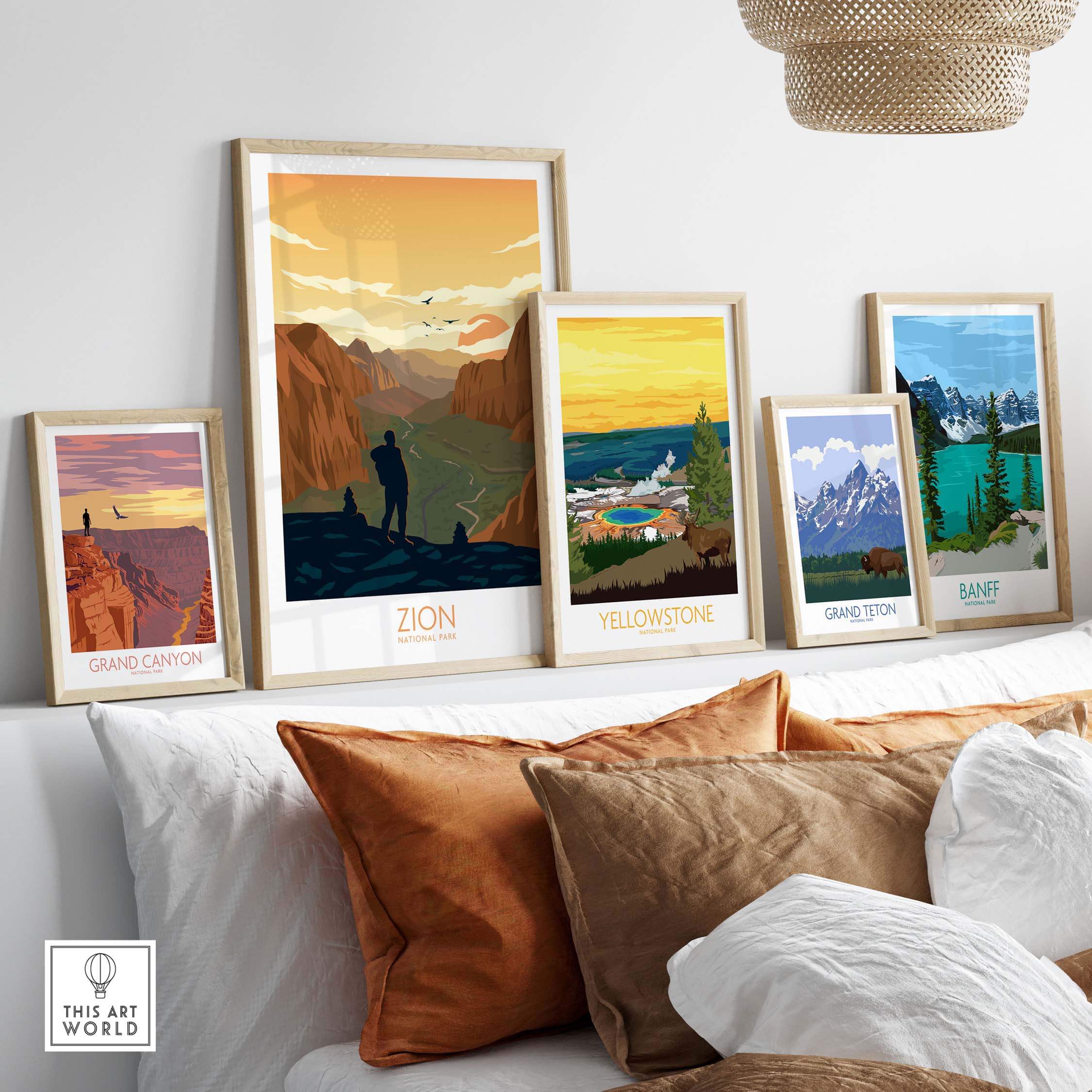 zion national park poster | art print