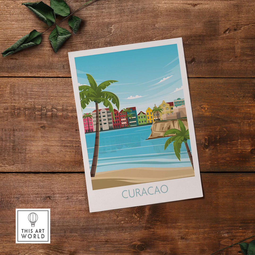 curacao wall art travel poster