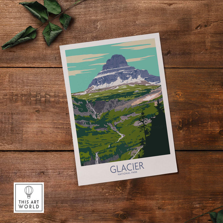 glacier park poster print