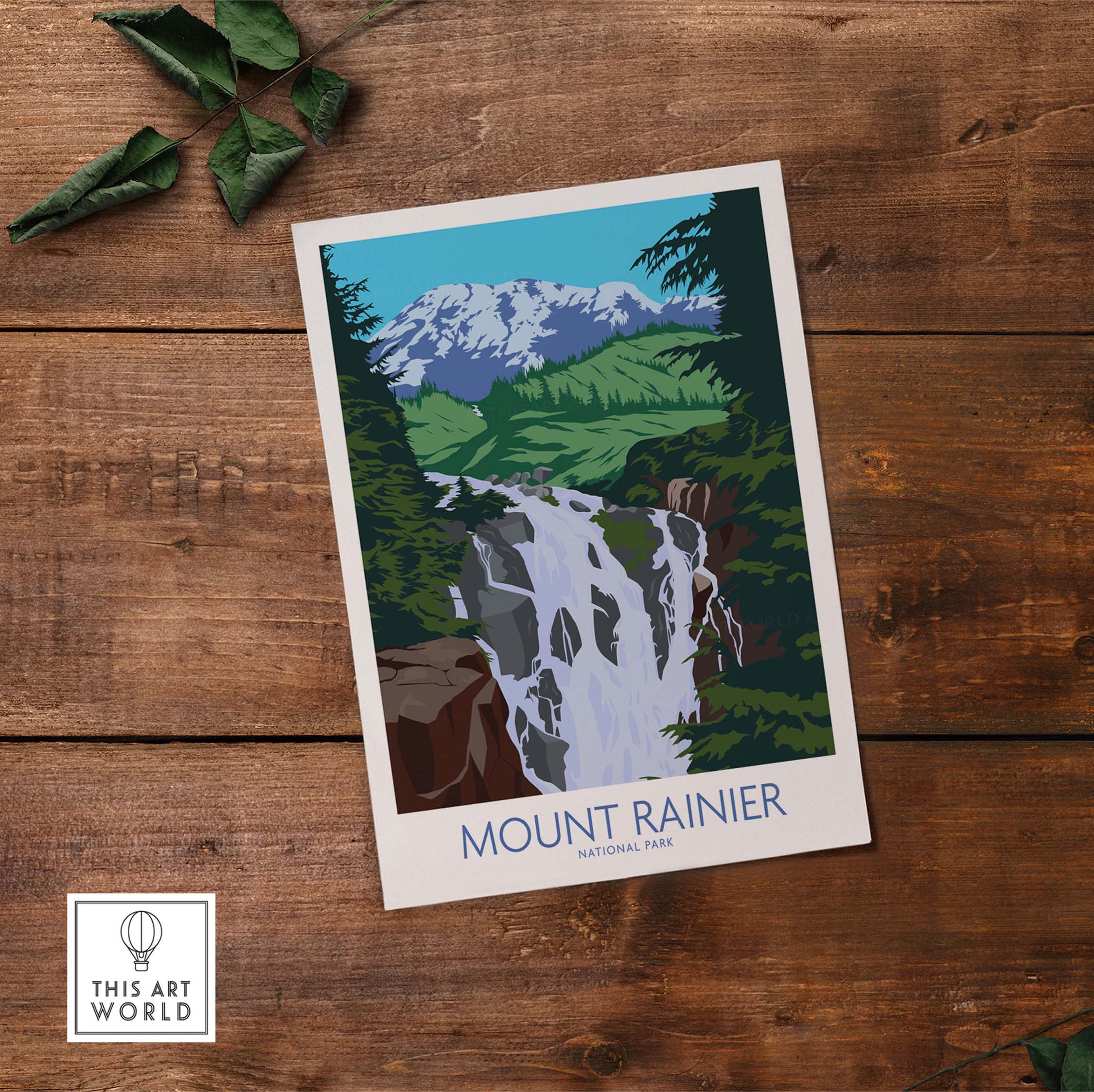 mount rainier poster print