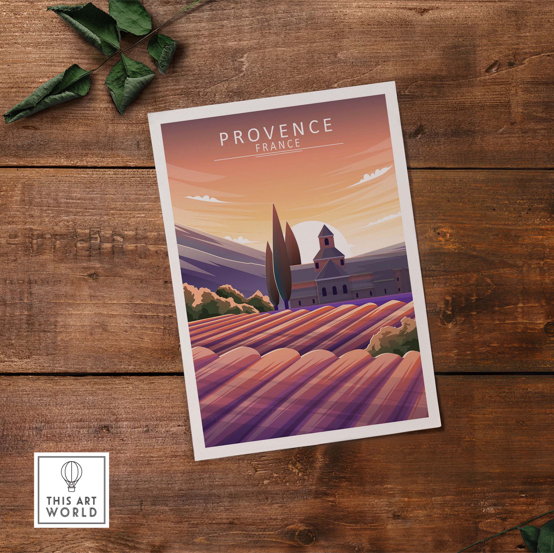 provence print france travel poster