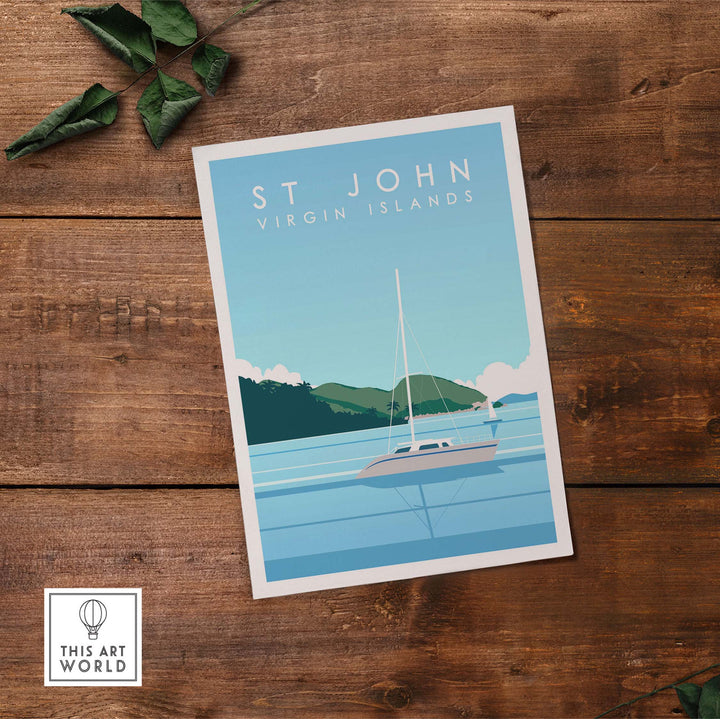virgin islands print | st john travel poster