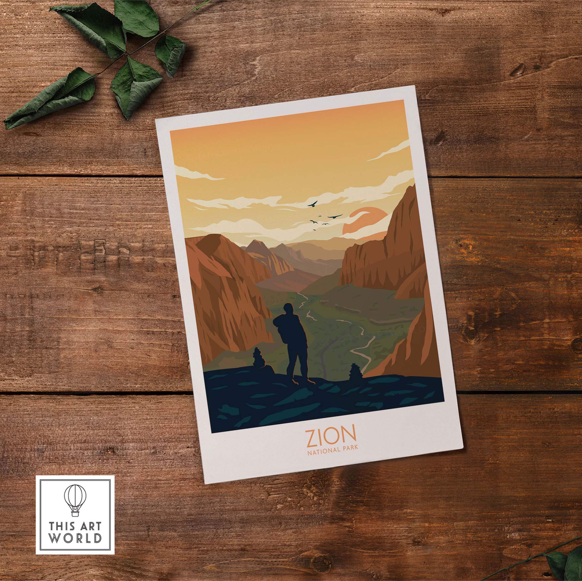 zion national park poster | art print