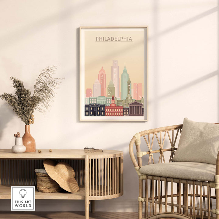 philadelphia skyline poster